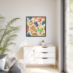 Fruit Seamless Watercolor I Framed Canvas - Image 4