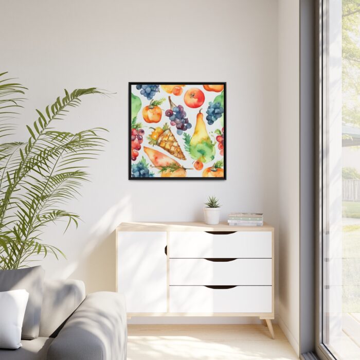Fruit Seamless Watercolor I Framed Canvas - Image 4