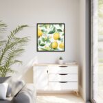 Lemon Seamless Fruit Framed Canvas - Image 4