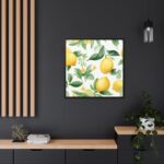 Lemon Seamless Fruit Framed Canvas - Image 5