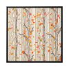 88302-181.jpg Bare Tree And Autumn Fall Leaves Framed Canvas