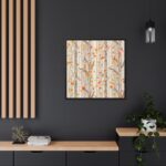 Bare Tree And Autumn Fall Leaves Framed Canvas - Image 5