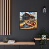 88302-19.jpg Old Red Truck Watercolor Framed Canvas
