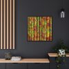 88302-194.jpg Bare Birch Type Trees With Autumn Leaves Framed Canvas