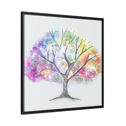 Tree Plant Crown Framed Canvas
