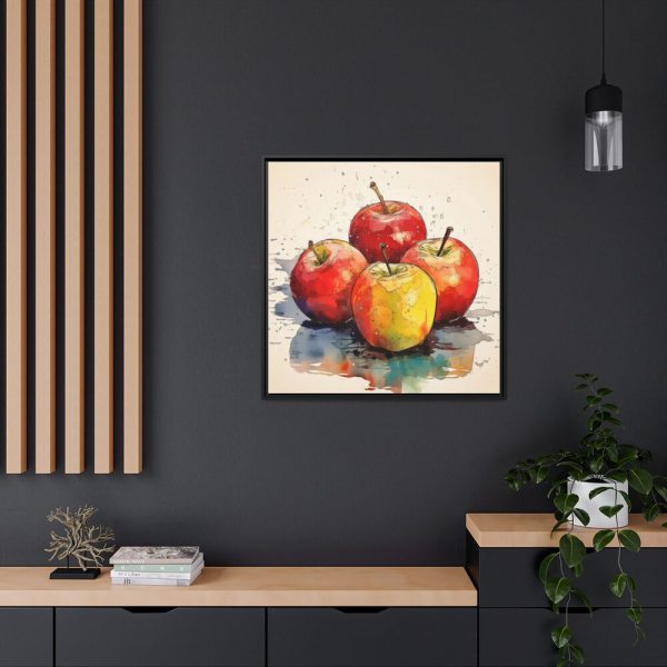 88302-209.jpg Apples Watercolor Art Framed Canvas