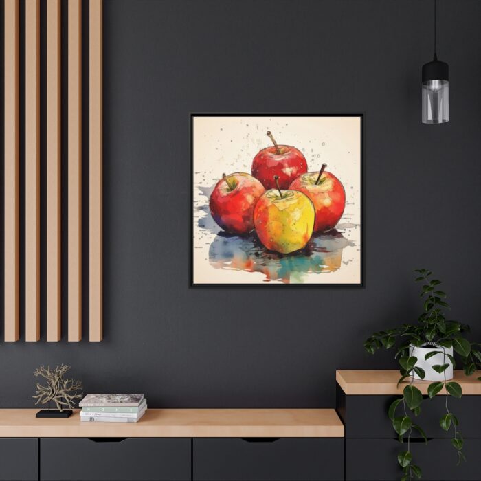 Apples Watercolor Art Framed Canvas - Image 5