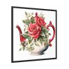 88302-215.jpg Floral Teapots Background Art Framed Canvas