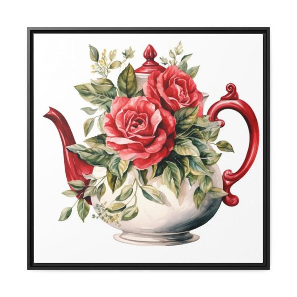 88302-216.jpg Floral Teapots Background Art Framed Canvas