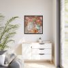 Baked Cakes on a Counter With a Vintage Wood Framed Canvas