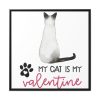 My Cat Is My Valentine Framed Canvas