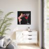 88302-263.jpg Woman Drinks From Large Wine Glass Framed Canvas