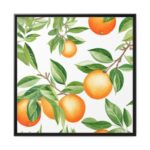 Seamless Orange Fruit Framed Canvas - Image 2