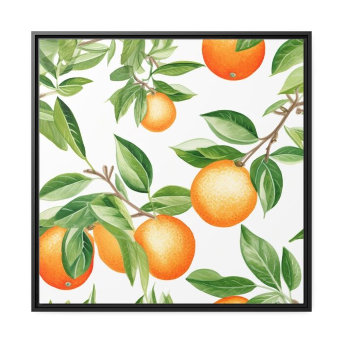 Seamless Orange Fruit Framed Canvas - Image 2