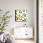 Seamless Orange Fruit Framed Canvas - Image 4