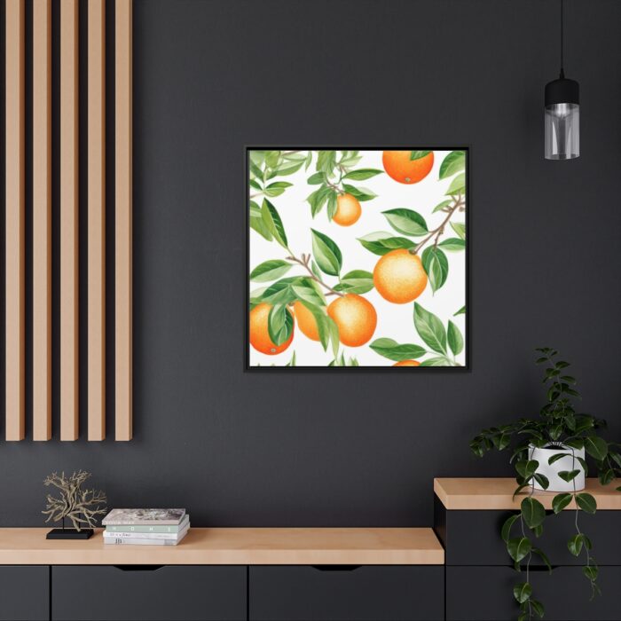Seamless Orange Fruit Framed Canvas - Image 5