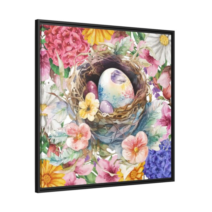 Easter Eggs In A Nest Framed Canvas - Image 1