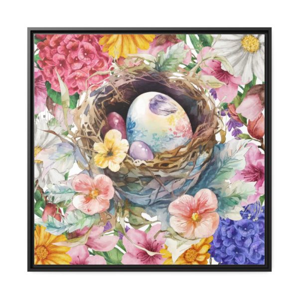Easter Eggs In A Nest Framed Canvas