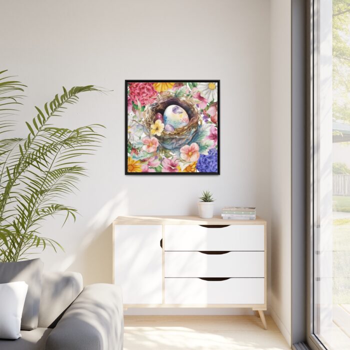 Easter Eggs In A Nest Framed Canvas - Image 4