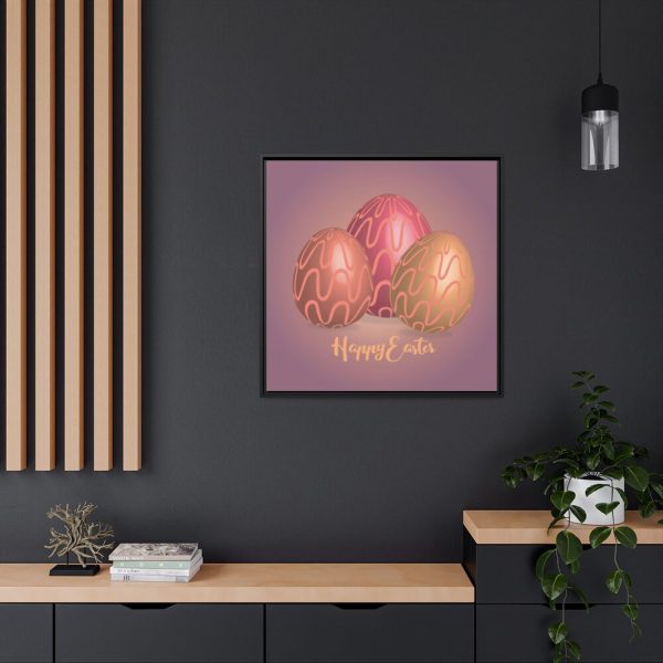 Easter Eggs Framed Canvas