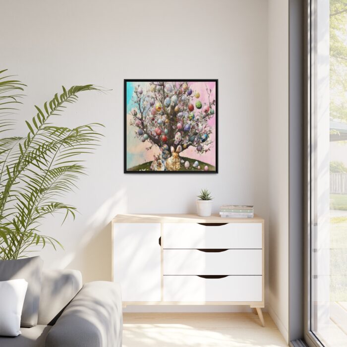 Three Rabbits Underneath a Tree Framed Canvas - Image 4