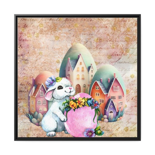 88302-296.jpg Easter Bunny Village Eggs Framed Canvas