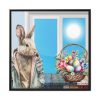 Cool Easter Rabbit In Jacket Framed Canvas