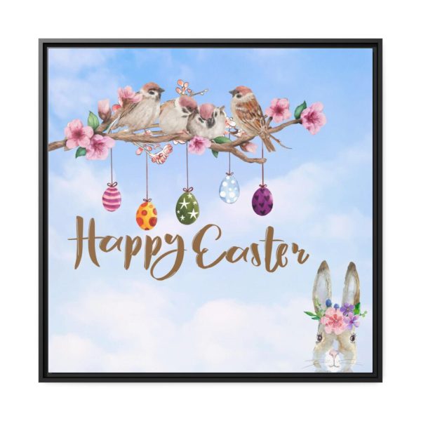 88302-311.jpg Easter Eggs, Rabbit And Birds Framed Canvas