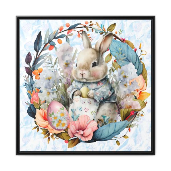 88302-331.jpg Baby Easter Bunny Wreath Framed Canvas