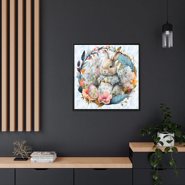 88302-334.jpg Baby Easter Bunny Wreath Framed Canvas