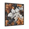 Winter Leaves Seamless Pattern Framed Canvas