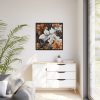 Winter Leaves Seamless Pattern Framed Canvas
