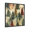 88302-360.jpg Christmas Trees Seamless Pattern Framed Canvas