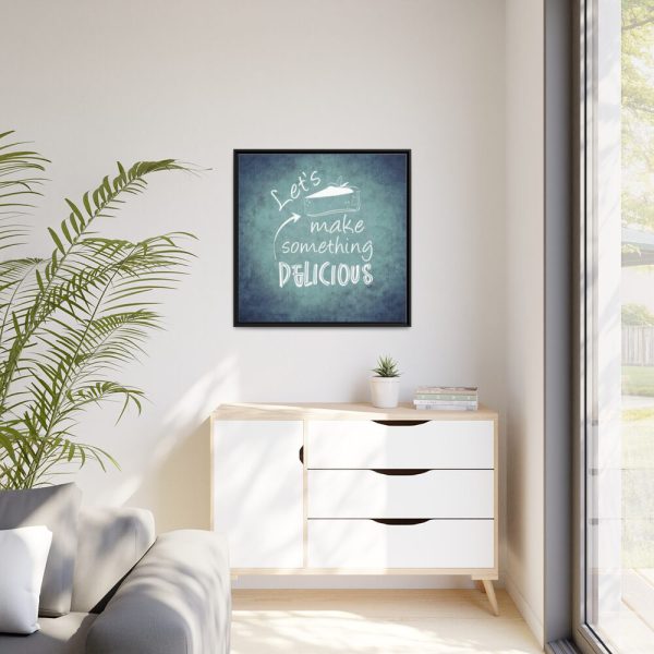 88302-368.jpg Let's Make Something Delicious Framed Canvas