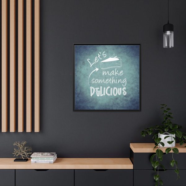 88302-369.jpg Let's Make Something Delicious Framed Canvas