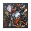 88302-376.jpg Different Spice, Seasonings in Spoon Framed Canvas