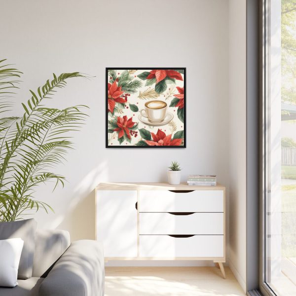 88302-383.jpg Holiday Beverage Seamless Pattern Framed Canvas