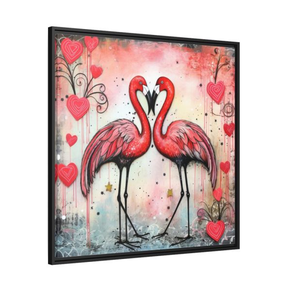 88302-385.jpg Valentine Flamingo Framed Canvas