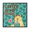 88302-391.jpg Coffee Cat Valentine Framed Canvas