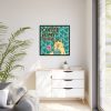 88302-393.jpg Coffee Cat Valentine Framed Canvas