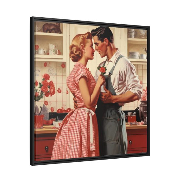 88302-40.jpg Retro Kitchen Romance Framed Canvas