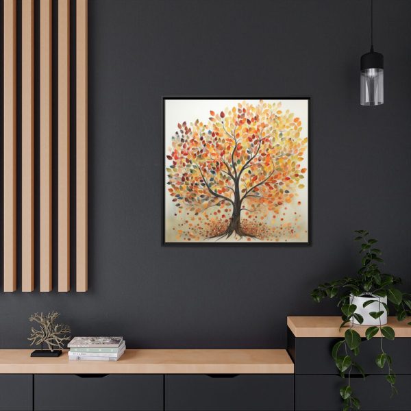 88302-404.jpg Autumn Leaves Tree Art Framed Canvas