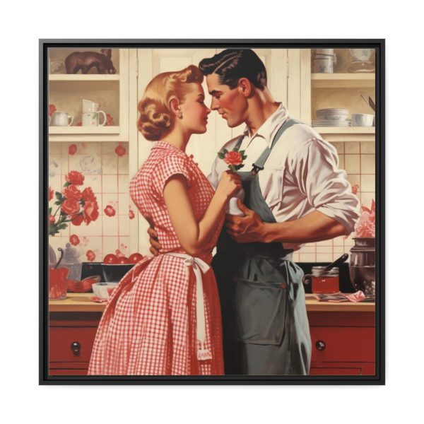 88302-41.jpg Retro Kitchen Romance Framed Canvas
