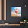 88302-414.jpg Woman Dance Beach Happy Framed Canvas