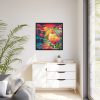 Tropical Drink Illustration Framed Canvas