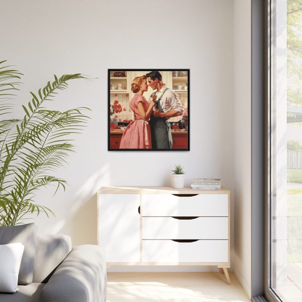 88302-43.jpg Retro Kitchen Romance Framed Canvas