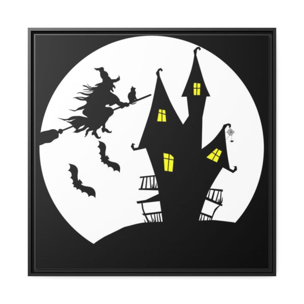 88302-61.jpg Witch Flying in Dark Framed Canvas