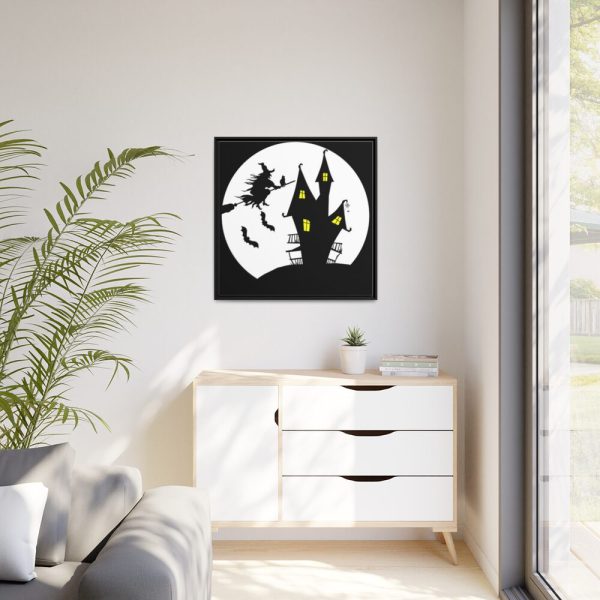 88302-63.jpg Witch Flying in Dark Framed Canvas