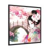 88302-70.jpg Japanese Garden Girl Character Framed Canvas