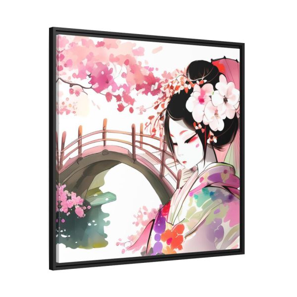 88302-70.jpg Japanese Garden Girl Character Framed Canvas